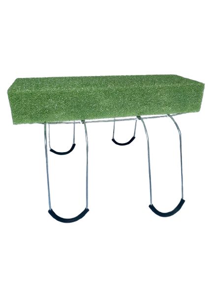 12 Inch Galvanized Wire Headstone Saddle with Foam Attached ~Rustproof
