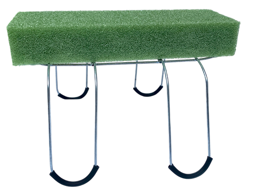 12 Inch Galvanized Wire Headstone Saddle with Foam Attached ~Rustproof