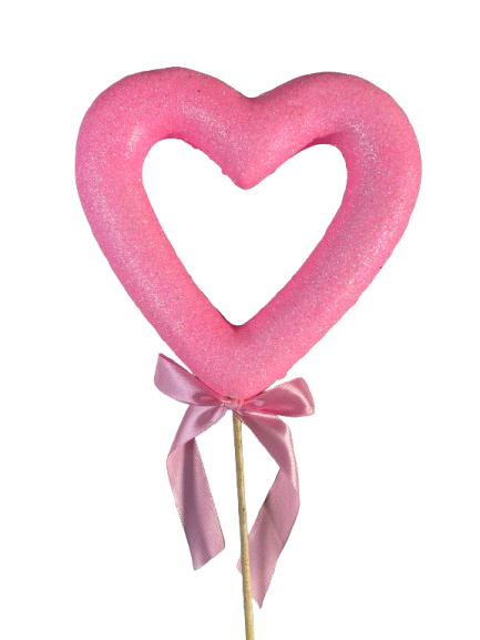 19" Jumbo Heart Arrangement Pick - 1 Piece - Pink