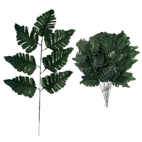 Artificial Leather Leaf Fern