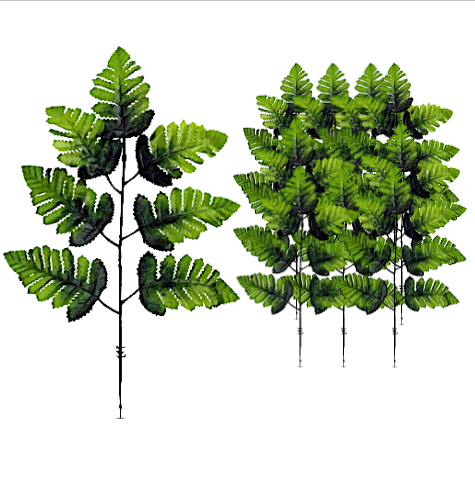 Artificial Leather Leaf Fern