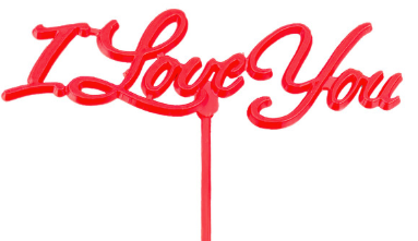 "I Love You" -Message Picks- 12 Pieces