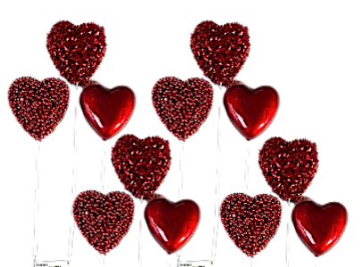 18" Puffy Hearts Picks