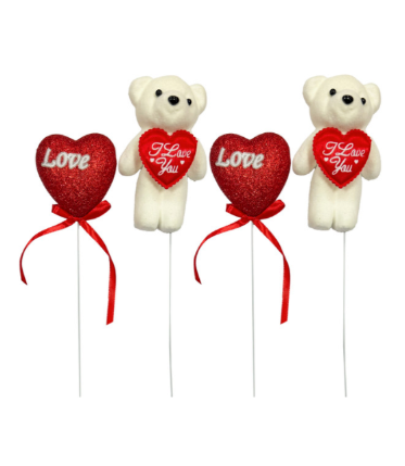 16" Heart & Bear Picks