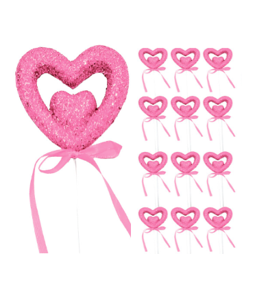 Double Hearts Picks 16"