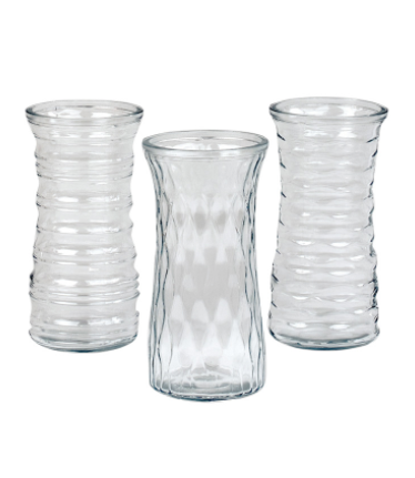 8 1/2" Rose Vase Clear