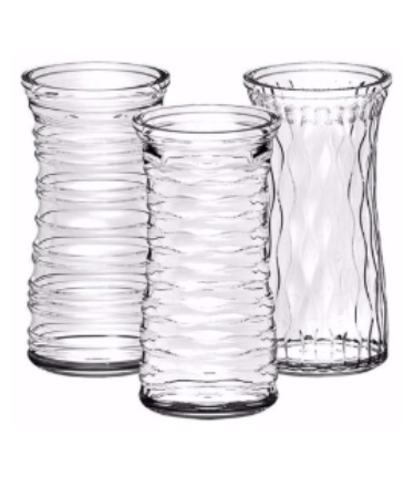 9 3/4" Rose Vase Clear/12