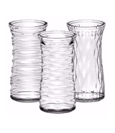 9 3/4" Rose Vase Clear/12