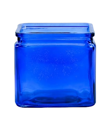 5" Colored Glass Cube