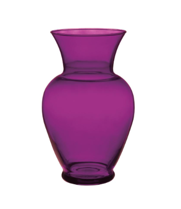 10" Colored Glass Vase