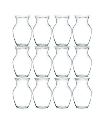 8" Rose Vase Clear
