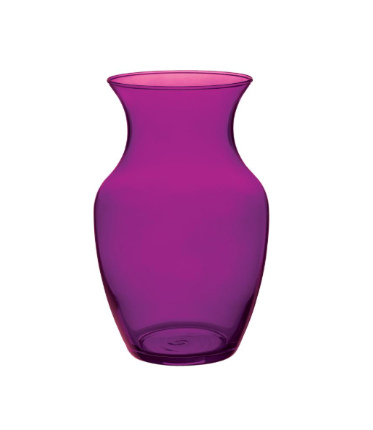 Colored Glass 8" Rose Vase