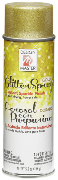 Floral Glitter Spray ~Gold