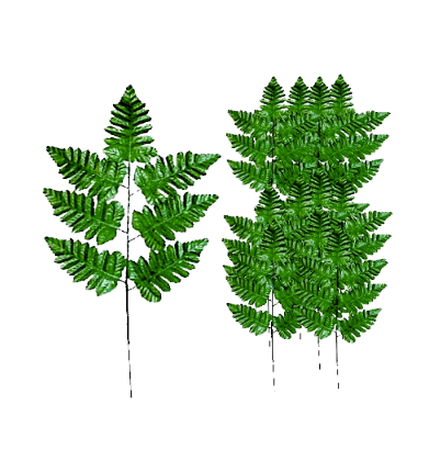 Artificial Leather Leaf Fern