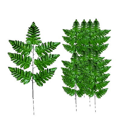 Artificial Leather Leaf Fern