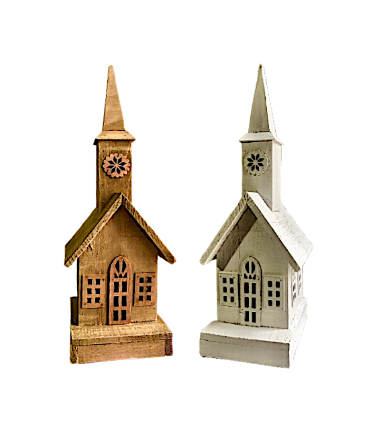 Wood LED Steeple Church