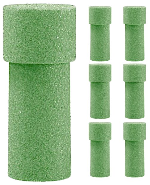 Floral Craft Dry Foam Cemetery Green Vase Inserts 8" Pack / 12