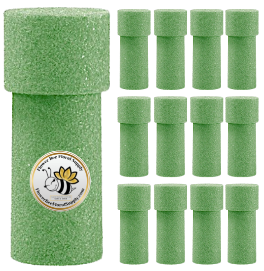 Dry Foam Cemetery Green Tapered Vase Insert 8" x 3" x 3" Case of 12