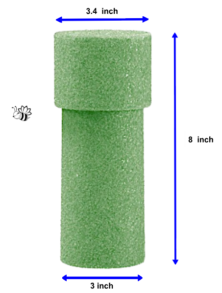 Floral Craft Dry Foam Cemetery Green Vase Inserts 8" Pack / 12