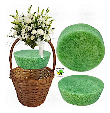 Dry Foam Cemetery Green Pot Inserts 6.5 x 6" x 2" Tapered Pot Insert