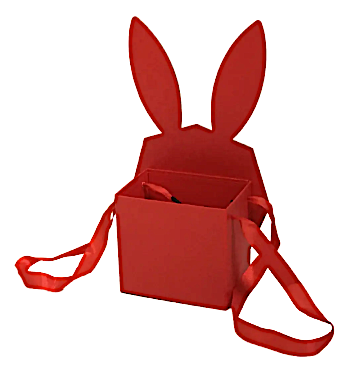 Bunny Ears Satin Tote Gift Box