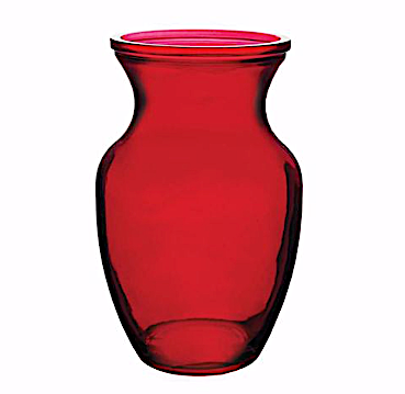 8" Glass Rose Vase -Colored Glass