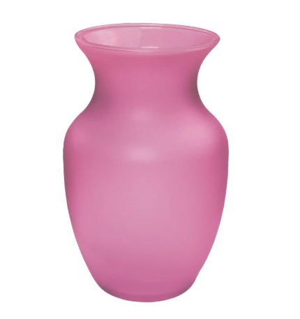 8" Glass Rose Vase -Colored Glass