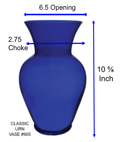 10 5/8" Glass Classic Urn Vase -Colored Glass