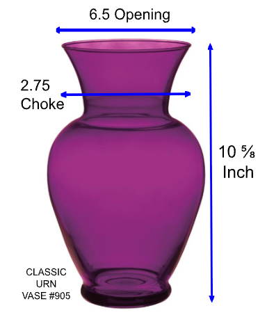 10 5/8" Glass Classic Urn Vase -Colored Glass