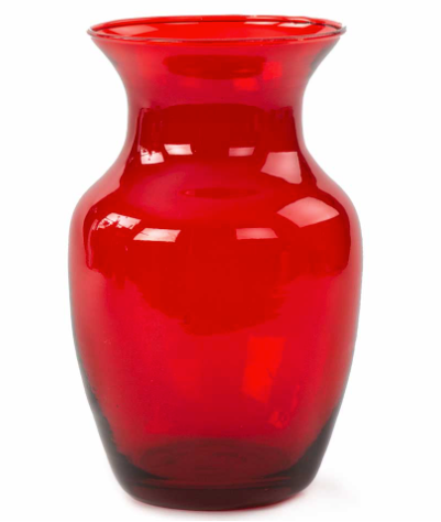 8" Glass Rose Vase -Colored Glass