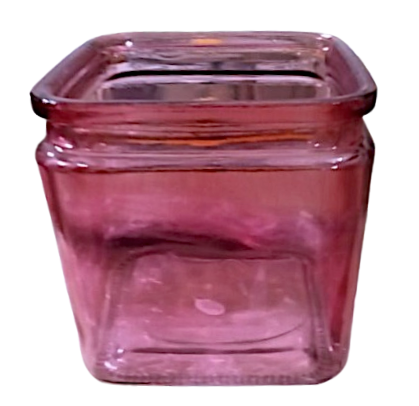 5" Glass Cube Vase -Colored Glass