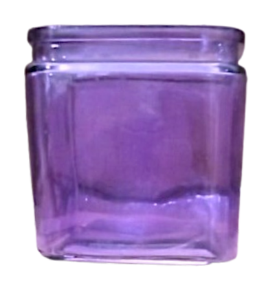 5" Glass Cube Vase -Colored Glass