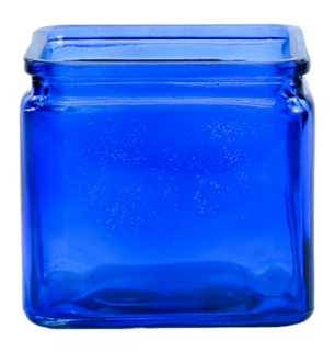 5" Glass Cube Vase -Colored Glass