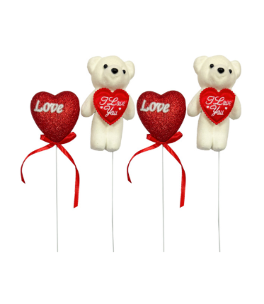16" Heart & Bear Picks