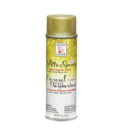 Floral Glitter Spray ~Gold