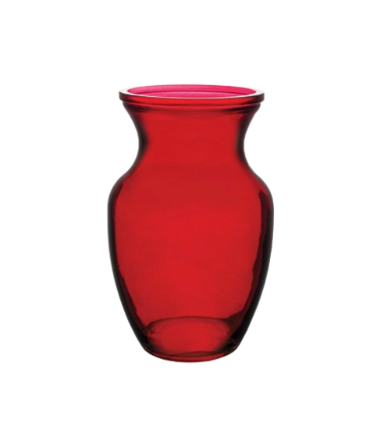 Colored Glass 8" Rose Vase