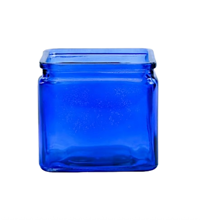 Colored Cube Glass Vase