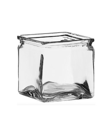 5" Colored Glass Cube