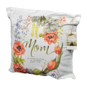 Pillow Inspirational - Bible verse from Proverbs 31:28 (16" x 16")